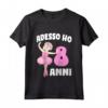 Bambino Maglia Compleanno Ballerina Danza Classica Bambina 8 anni - Maglietta Adesso Ho 8 Anni Ballerina - Ideale per Regalo di Natale e Compleanno