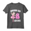 Bambino Maglia Compleanno Ballerina Danza Classica Bambina 8 anni - Maglietta Adesso Ho 8 Anni Ballerina - Ideale per Regalo di Natale e Compleanno