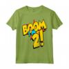 Boom I'm 2 Anno Vecchio - 2 ° Compleanno Bday Cartone Animato Fumetti Maglietta - Ideale per Bambini e Regalo Compleanno