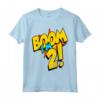 Boom I'm 2 Anno Vecchio - 2 ° Compleanno Bday Cartone Animato Fumetti Maglietta - Ideale per Bambini e Regalo Compleanno