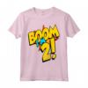 Boom I'm 2 Anno Vecchio - 2 ° Compleanno Bday Cartone Animato Fumetti Maglietta - Ideale per Bambini e Regalo Compleanno