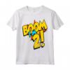 Boom I'm 2 Anno Vecchio - 2 ° Compleanno Bday Cartone Animato Fumetti Maglietta - Ideale per Bambini e Regalo Compleanno