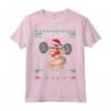 Merry Liftmas Ugly Christmas Sweater Miss Santa Gym Booty Maglietta - Perfect Fitness Christmas Gift for Gym Lovers and Weightlifters