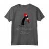 Maglietta divertente con gatto natalizio - Purrrfect Christmas Wine T-Shirt - Ideale per le vacanze con Babbo Natale e un bicchiere di vino rosso