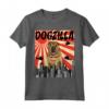 Retro Dogzilla Giapponese Shar-Pei Maglietta - Design Divertente per Amanti dei Cani - Regalo Unico