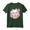 Carino Kawaii Gatto Boba Tea Bubble Tea Anime Giapponese Rosa Neko Maglietta - Ideale per gli Amanti degli Anime e del Tè Boba