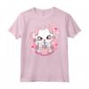 Carino Kawaii Gatto Boba Tea Bubble Tea Anime Giapponese Rosa Neko Maglietta - Ideale per gli Amanti degli Anime e del Tè Boba