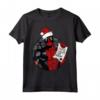 HapTiger Deadpool Dad Natale Festa del Papà Santa's List Maglietta - Regalo Unico per Papà a Tema Deadpool