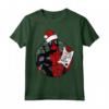 HapTiger Deadpool Dad Natale Festa del Papà Santa's List Maglietta - Regalo Unico per Papà a Tema Deadpool