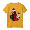 HapTiger Deadpool Dad Natale Festa del Papà Santa's List Maglietta - Regalo Unico per Papà a Tema Deadpool