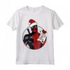 HapTiger Deadpool Dad Natale Festa del Papà Santa's List Maglietta - Regalo Unico per Papà a Tema Deadpool