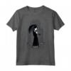 HapTiger Little Storm Cloud Nevermore Academy Gates Maglietta - Official Addams Family T-Shirt for Men and Women - Gothic Raven Design
