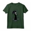 HapTiger Little Storm Cloud Nevermore Academy Gates Maglietta - Official Addams Family T-Shirt for Men and Women - Gothic Raven Design