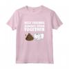 Maglietta Divertente con Cacca e Carta Igienica Best Friends - T-shirt Unisex per Uomini, Donne e Bambini