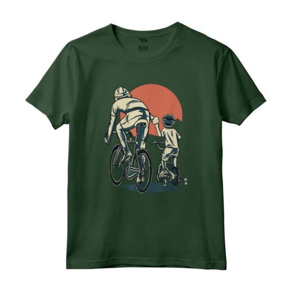 Il Miglior Papà in Bicicletta - Maglietta Vintage per Ciclisti Padre e Figlio - Design Bici da Corsa