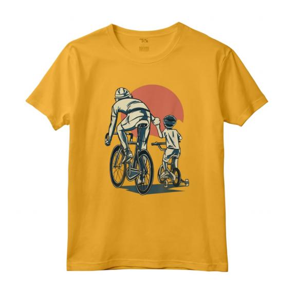 Il Miglior Papà in Bicicletta - Maglietta Vintage per Ciclisti Padre e Figlio - Design Bici da Corsa