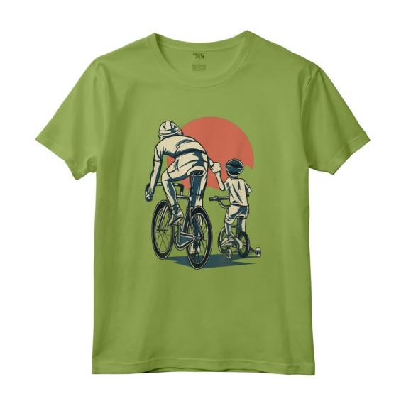 Il Miglior Papà in Bicicletta - Maglietta Vintage per Ciclisti Padre e Figlio - Design Bici da Corsa