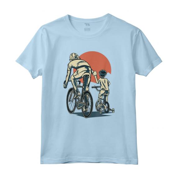 Il Miglior Papà in Bicicletta - Maglietta Vintage per Ciclisti Padre e Figlio - Design Bici da Corsa