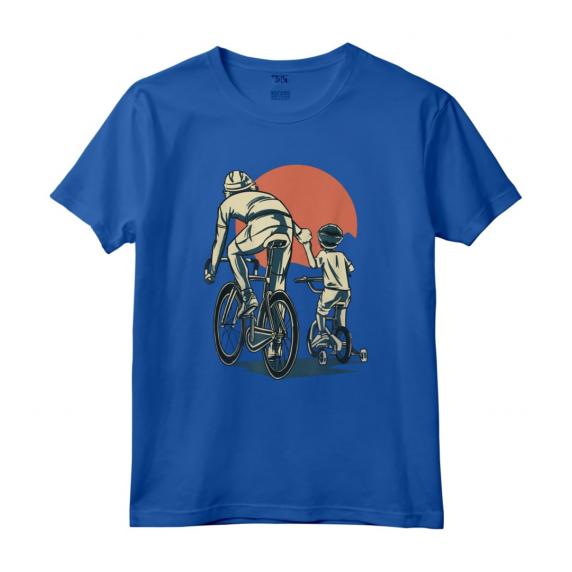 Il Miglior Papà in Bicicletta - Maglietta Vintage per Ciclisti Padre e Figlio - Design Bici da Corsa