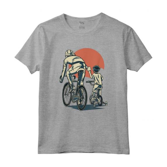 Il Miglior Papà in Bicicletta - Maglietta Vintage per Ciclisti Padre e Figlio - Design Bici da Corsa