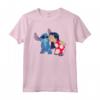 HapTiger Lilo and Stitch Funny Kisses Maglietta - Official Disney Graphic Tee - Ohana Means Family