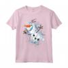 HapTiger Frozen Olaf Dancing In The Snowflakes Maglietta - Officially Licensed Apparel for Disney Fans
