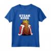 Steak King | Camicia da uomo per amante della carne alla griglia | Bistecca divertente Maglietta - Ideale per Chef Barbecue e Amanti della Carne