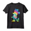 HapTiger Minnie Mouse Silhouette 90s Rainbow Tie Dye T-Shirt - Official Disney Merch - Trendy Tee for Women, Men, Boys, Girls