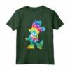 HapTiger Minnie Mouse Silhouette 90s Rainbow Tie Dye T-Shirt - Official Disney Merch - Trendy Tee for Women, Men, Boys, Girls