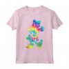HapTiger Minnie Mouse Silhouette 90s Rainbow Tie Dye T-Shirt - Official Disney Merch - Trendy Tee for Women, Men, Boys, Girls