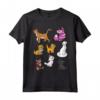 Officially Licensed HapTiger Mickey And Friends Cats Portraits Maglietta - Unique Disney Cat Theme Apparel