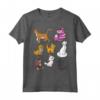 Officially Licensed HapTiger Mickey And Friends Cats Portraits Maglietta - Unique Disney Cat Theme Apparel