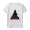 Maglietta Natalizia Merry Catmas con Scritta Gatto - Abbigliamento Natale Divertente per Amanti dei Gatti