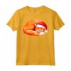 HapTiger Maglietta - Christmas Fox With Xmas Hat - Ideale Regalo Natale 2021 per Uomini, Donne, Adulti, Ragazzi e Ragazze