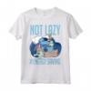 HapTiger Lilo & Stitch Not Lazy Energy Saving Maglietta - Officially Licensed Disney Apparel 19DNLS00006A-001