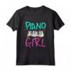 Pianista Regalo - Maglietta con Design Pianoforte per Donna, Ragazza, Bambina - Idea Regalo per Natale e Compleanno