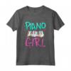 Pianista Regalo - Maglietta con Design Pianoforte per Donna, Ragazza, Bambina - Idea Regalo per Natale e Compleanno