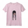 HapTiger Addams No Hug Zone Big Face Maglietta con Collo a V - Gothic Supernatural T-Shirt for Men and Women - Officially Licensed Goth Apparel