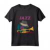 Jazz Classic Music Trombone e Vinile - Smooth Jazz Music Maglietta per Appassionati di Musica - Ideale per Natale e Riunioni di Classe