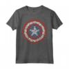 HapTiger Captain America Shield Build Up Fill Maglietta - Official Marvel Apparel - Unique Shield Design