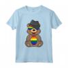 LGBT Gay Pride Bandiera Arcobaleno Marrone Orso - Maglietta Love is Love per l'Orgoglio LGBTQ+ - Sostieni l'Uguaglianza