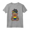 LGBT Gay Pride Bandiera Arcobaleno Marrone Orso - Maglietta Love is Love per l'Orgoglio LGBTQ+ - Sostieni l'Uguaglianza