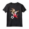 Dabbing Dog Georgia Soccer Calcio - Maglietta Bandiera Georgiana - Regalo Compleanno o Natale per Tifosi di Calcio e Amanti dei Cani
