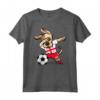 Dabbing Dog Georgia Soccer Calcio - Maglietta Bandiera Georgiana - Regalo Compleanno o Natale per Tifosi di Calcio e Amanti dei Cani