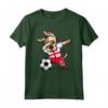Dabbing Dog Georgia Soccer Calcio - Maglietta Bandiera Georgiana - Regalo Compleanno o Natale per Tifosi di Calcio e Amanti dei Cani