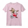 Dabbing Dog Georgia Soccer Calcio - Maglietta Bandiera Georgiana - Regalo Compleanno o Natale per Tifosi di Calcio e Amanti dei Cani