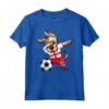 Dabbing Dog Georgia Soccer Calcio - Maglietta Bandiera Georgiana - Regalo Compleanno o Natale per Tifosi di Calcio e Amanti dei Cani