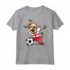 Dabbing Dog Georgia Soccer Calcio - Maglietta Bandiera Georgiana - Regalo Compleanno o Natale per Tifosi di Calcio e Amanti dei Cani