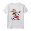 Dabbing Dog Georgia Soccer Calcio - Maglietta Bandiera Georgiana - Regalo Compleanno o Natale per Tifosi di Calcio e Amanti dei Cani