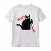 Buffo Gatto Nero Assassino con Coltello - Gatto Nero COSA? Maglietta - Regalo Divertente per Amanti dei Gatti per Halloween